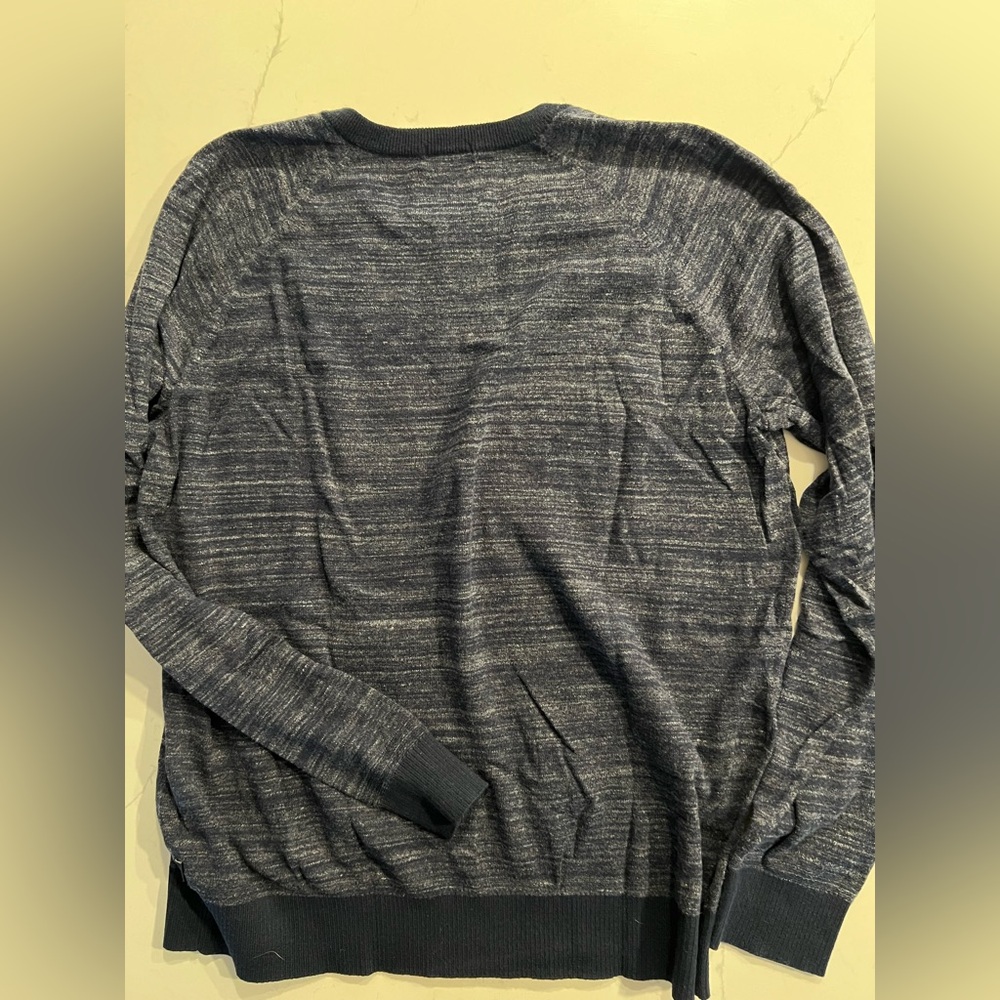 American Eagle Outfitters Sweater Men's XL Navy Blue Seriously Soft V-Neck - Picture 4 of 4